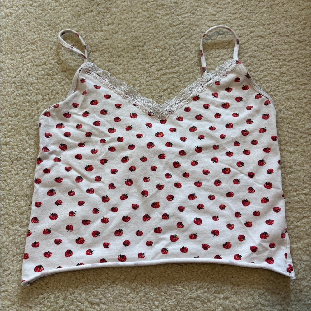 Brandy Melville Strawberry Cropped Tank